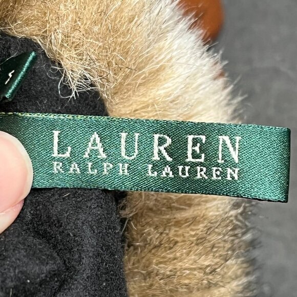Vintage Lauren Ralph Lauren Leather Gloves Medium Brown Faux Fur Fleece Lined - Picture 10 of 10